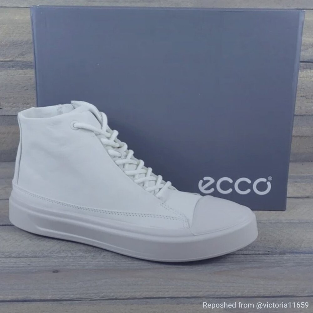 ECCO Women's Flexure T-Cap Leather High Top Sneakers Side Zip